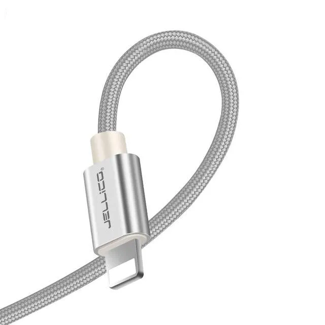 Jellico 3.1A Fast Charging USB Cable For iPhone XS Max XR X 8 7 6 6S 5 5S iPad Cord Mobile Phone Cable Fast Data Charging cable