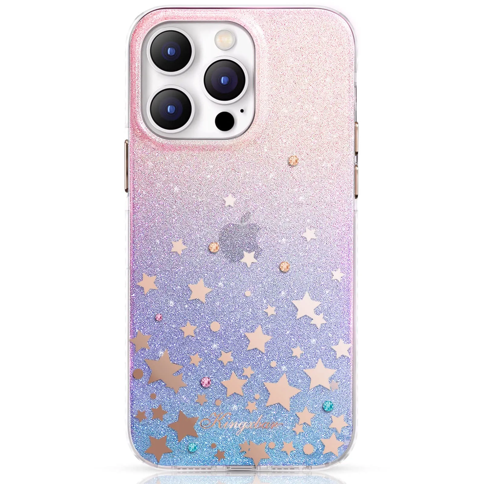 KINGXBAR Heart Star Swarovski Crystal Clear Hard PC Case Cover