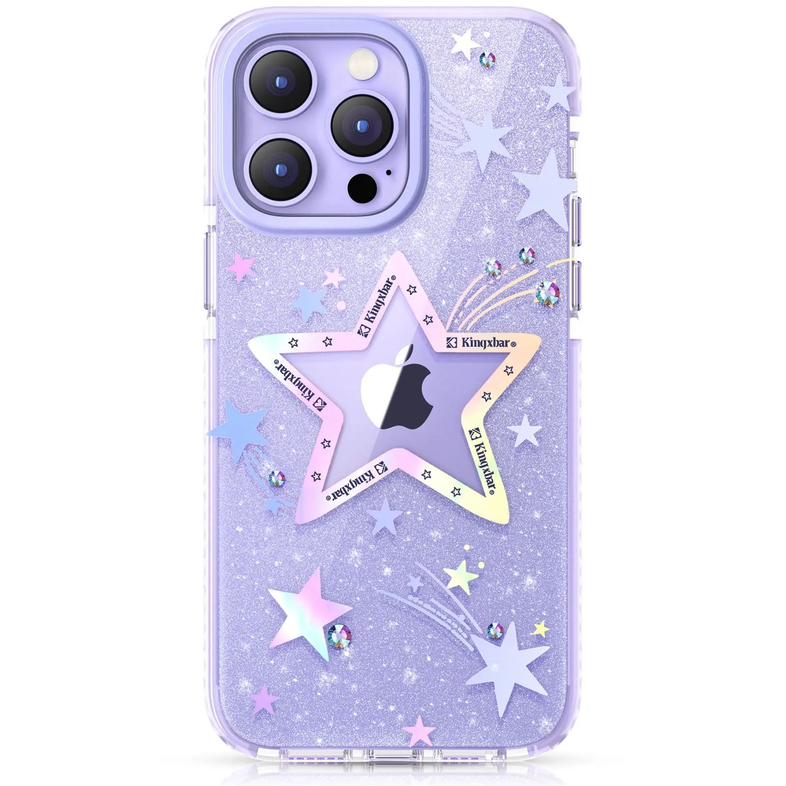 KINGXBAR Heart Star Swarovski Crystal Clear Hard PC Case Cover