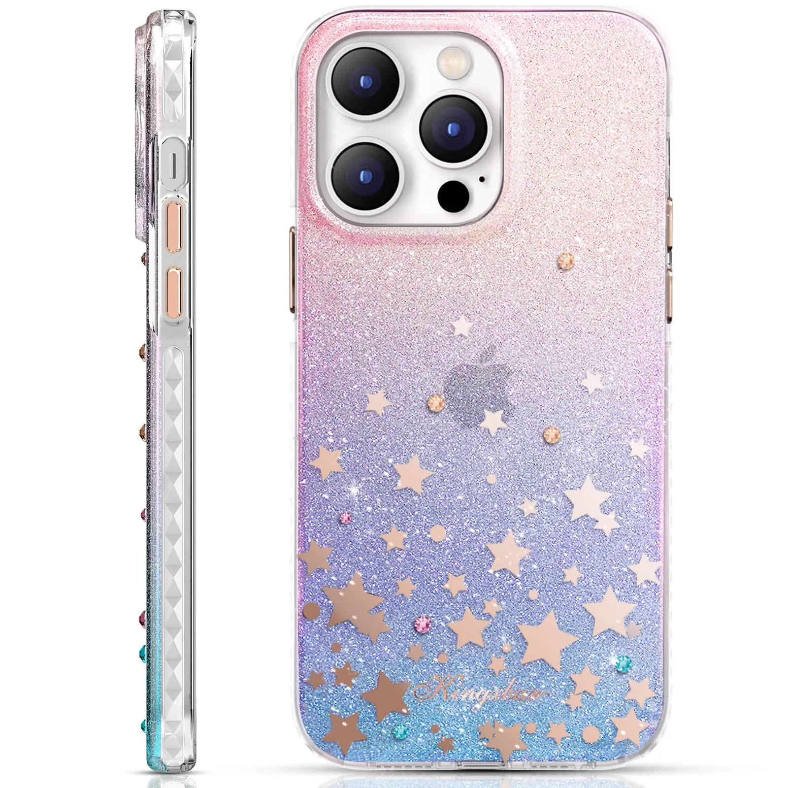 KINGXBAR Heart Star Swarovski Crystal Clear Hard PC Case Cover