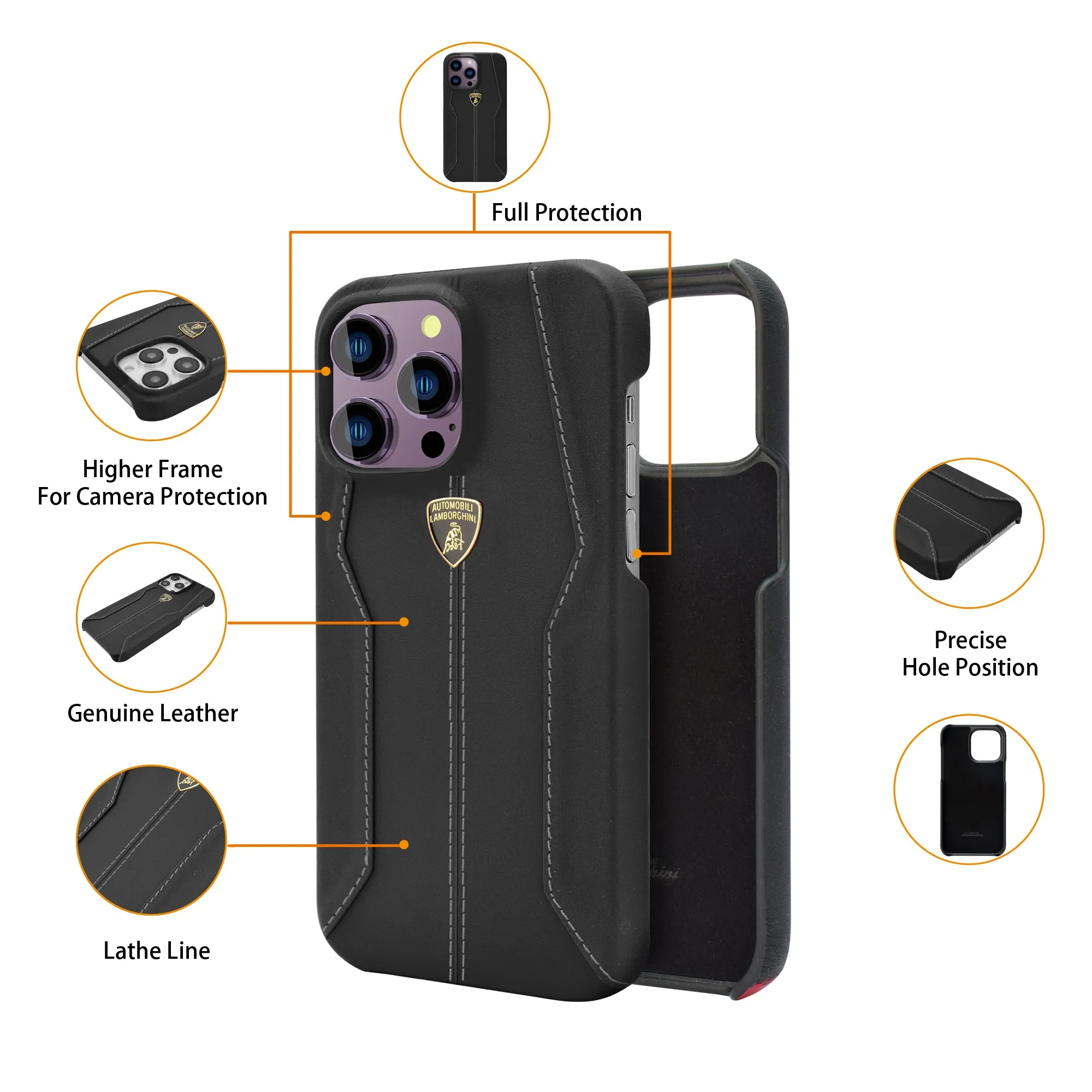 Lamborghini Leather Phone Case - Huracan D1