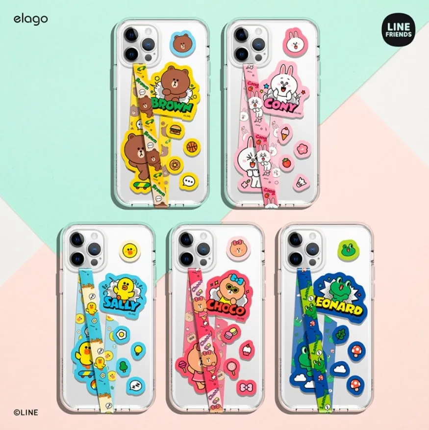 Line Friends Cell Phone Finger Straps Mobile Smartphones Fashionable Grip Sticker Character