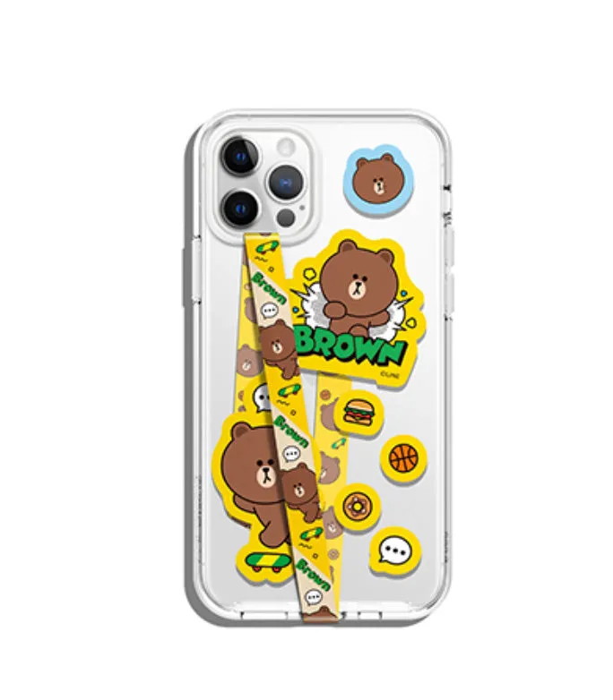 Line Friends Cell Phone Finger Straps Mobile Smartphones Fashionable Grip Sticker Character