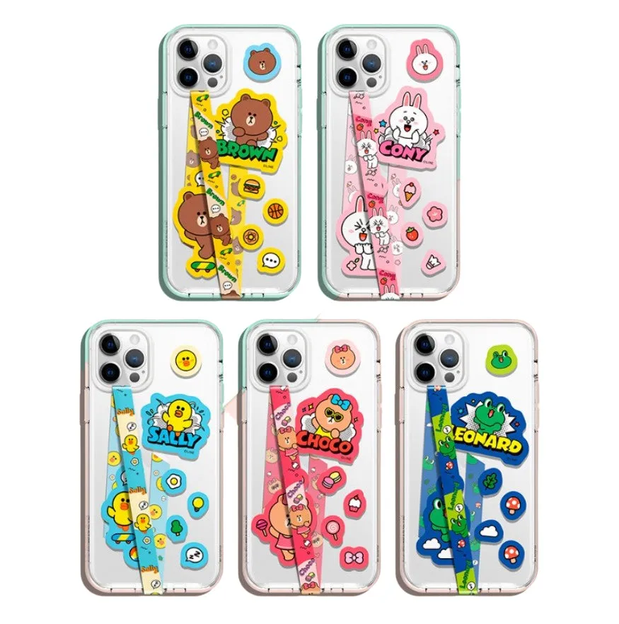 Line Friends Cell Phone Finger Straps Mobile Smartphones Fashionable Grip Sticker Character