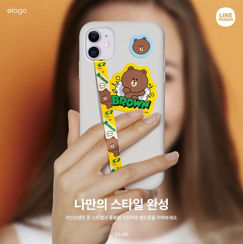 Line Friends Cell Phone Finger Straps Mobile Smartphones Fashionable Grip Sticker Character