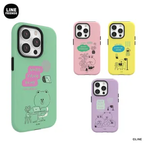 Line Friends Home Sweet Home Dual Layer TPU PC Shockproof Guard Up Combo Case Cover