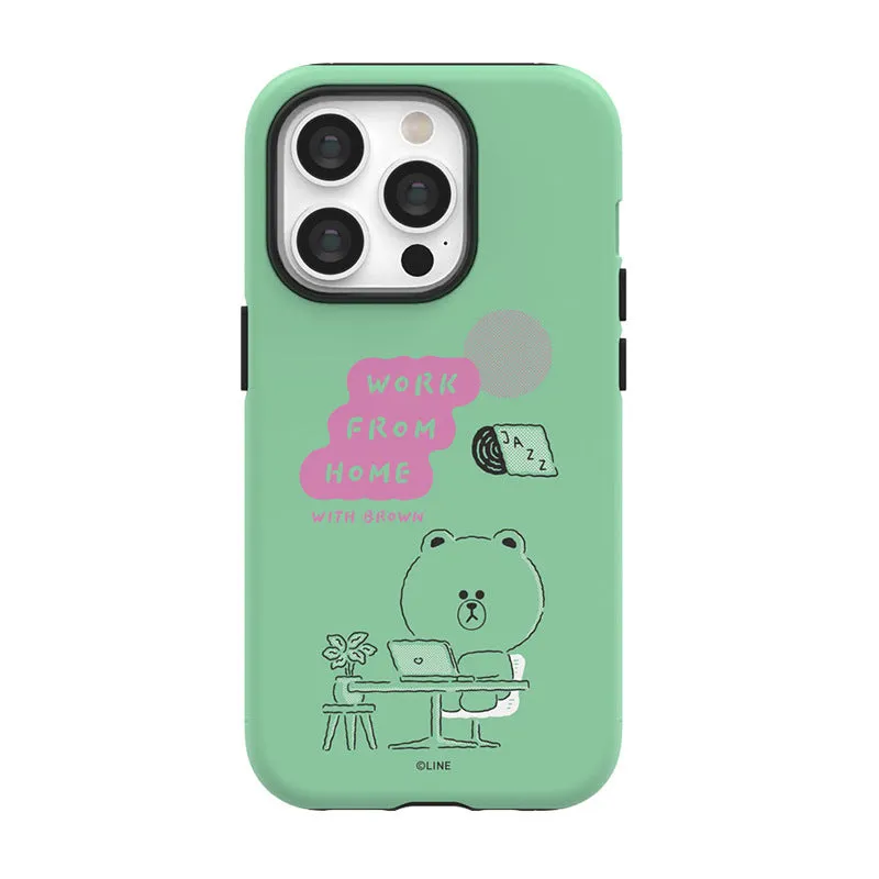 Line Friends Home Sweet Home Dual Layer TPU PC Shockproof Guard Up Combo Case Cover