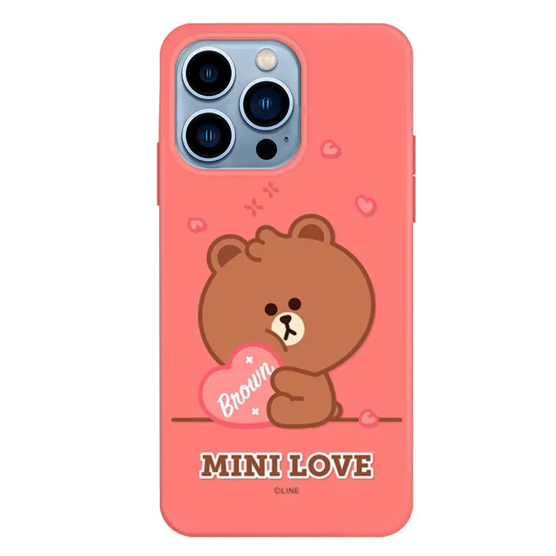 Line Friends Liquid Silicone Soft Color Jelly Back Case Cover