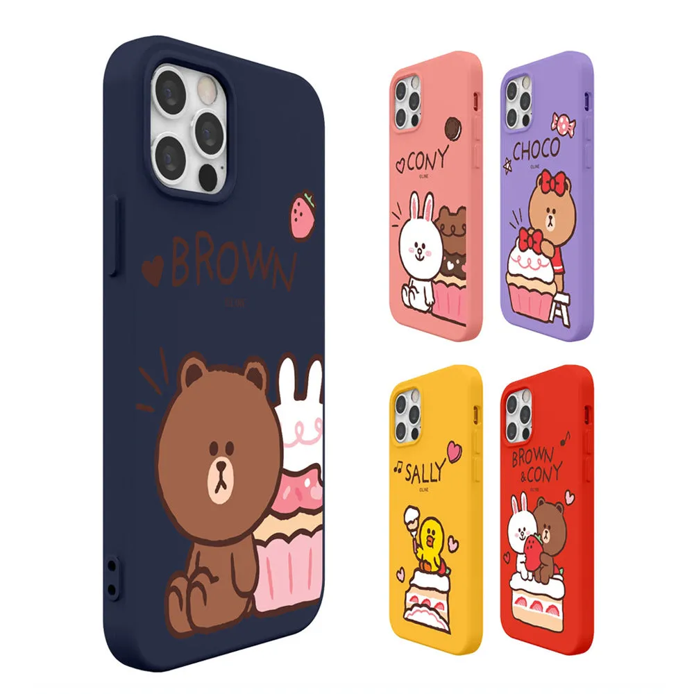 Line Friends Liquid Silicone Soft Color Jelly Back Case Cover