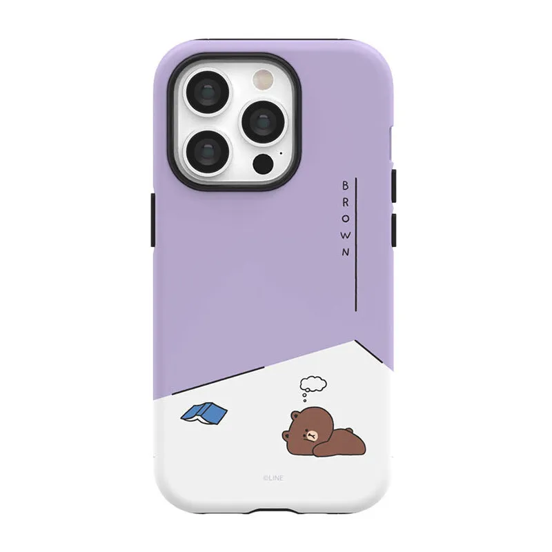 Line Friends Piece of Peace Dual Layer TPU PC Shockproof Guard Up Combo Case Cover