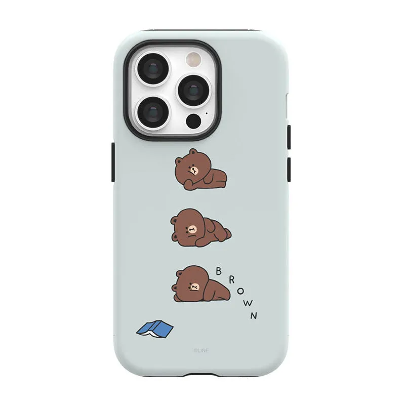 Line Friends Piece of Peace Dual Layer TPU PC Shockproof Guard Up Combo Case Cover