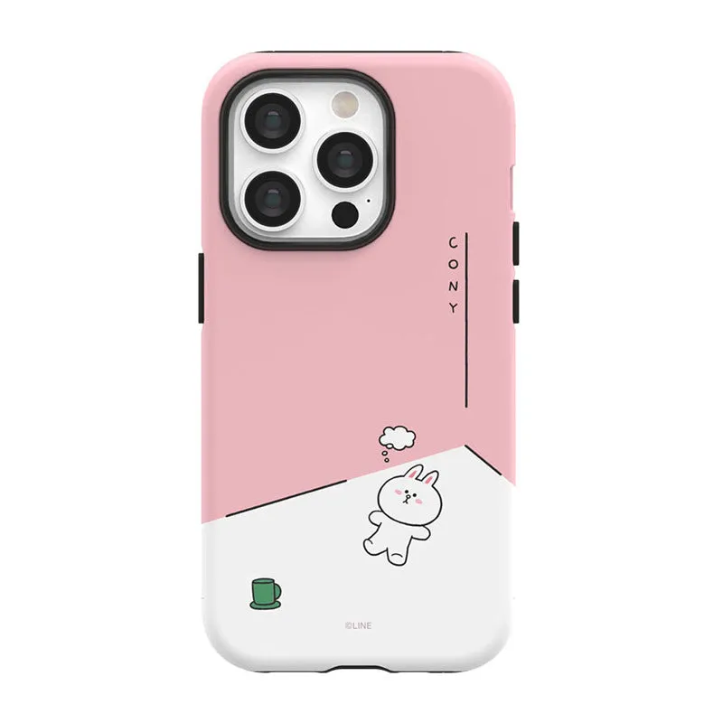 Line Friends Piece of Peace Dual Layer TPU PC Shockproof Guard Up Combo Case Cover