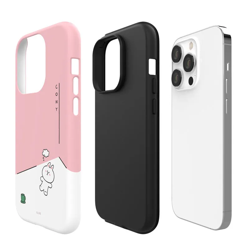 Line Friends Piece of Peace Dual Layer TPU PC Shockproof Guard Up Combo Case Cover