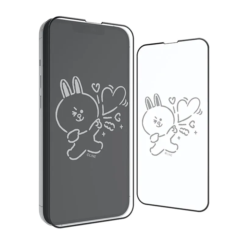 Line Friends Screen Off Print Tempered Glass Protector Film