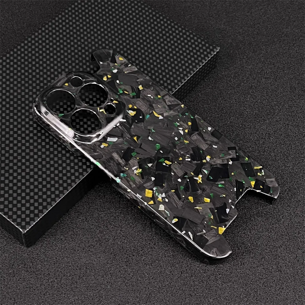 Oatsbasf Luxury Irregular Pure Carbon Fiber Case for Apple iPhone