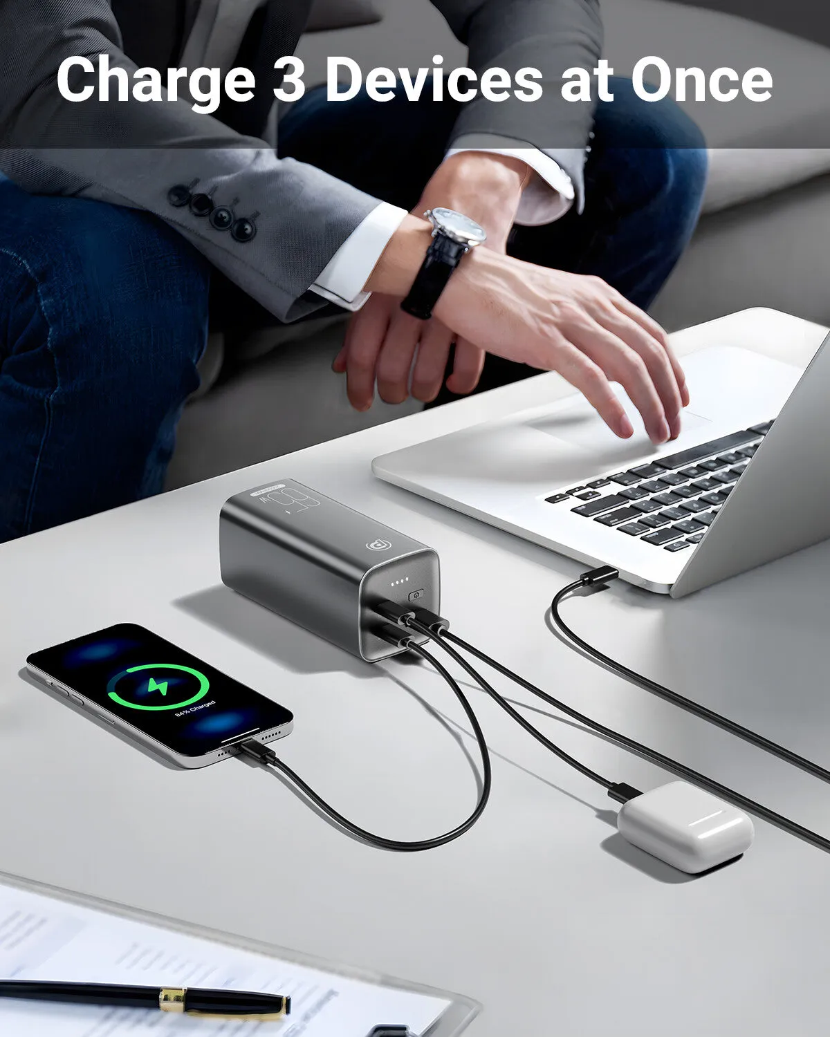 POWERADD PRO Power Bank 20000mAh 65W USB-C Fast Charging