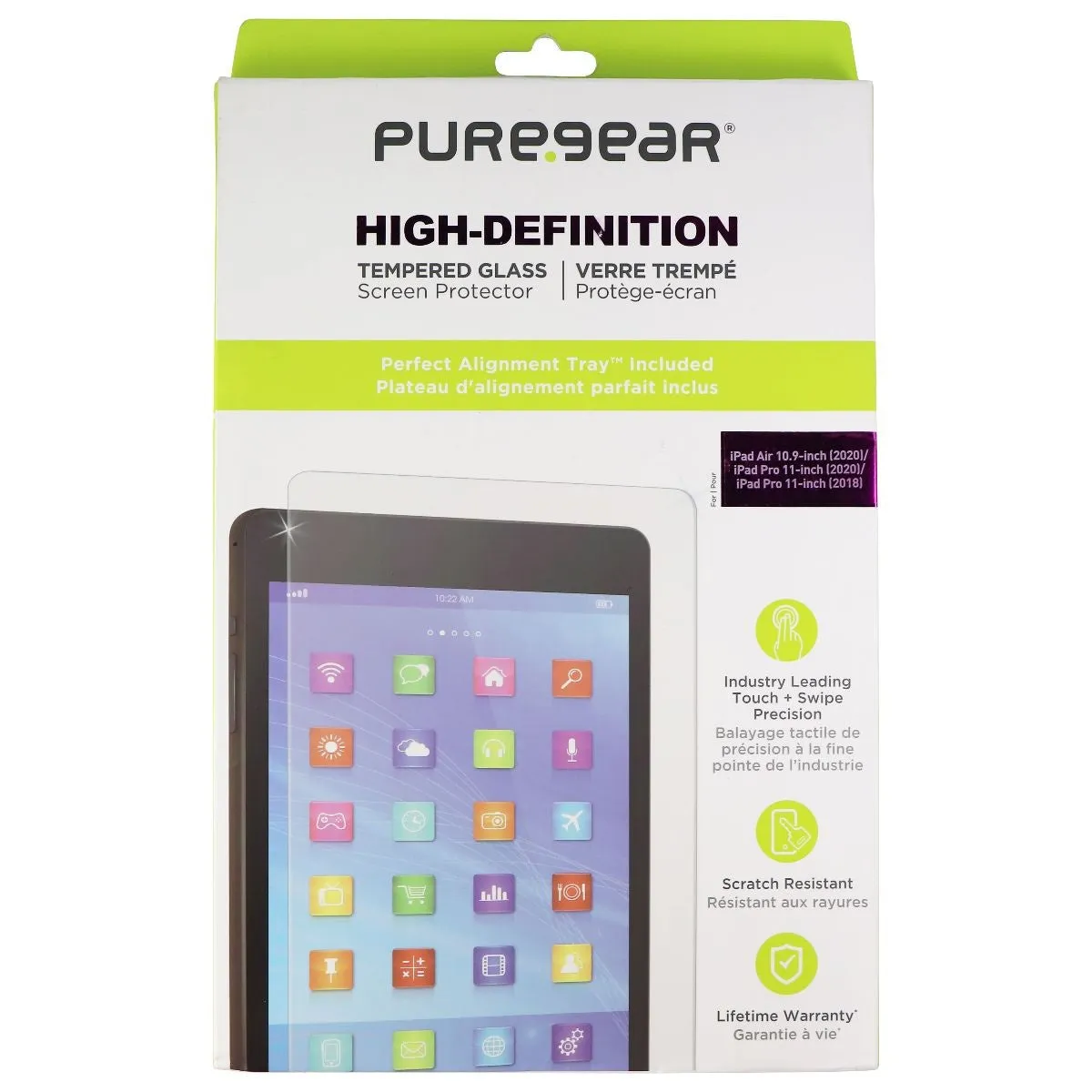 PureGear HD Tempered Glass for iPad Air 10.9-in & iPad Pro 11-in (2020) - Clear