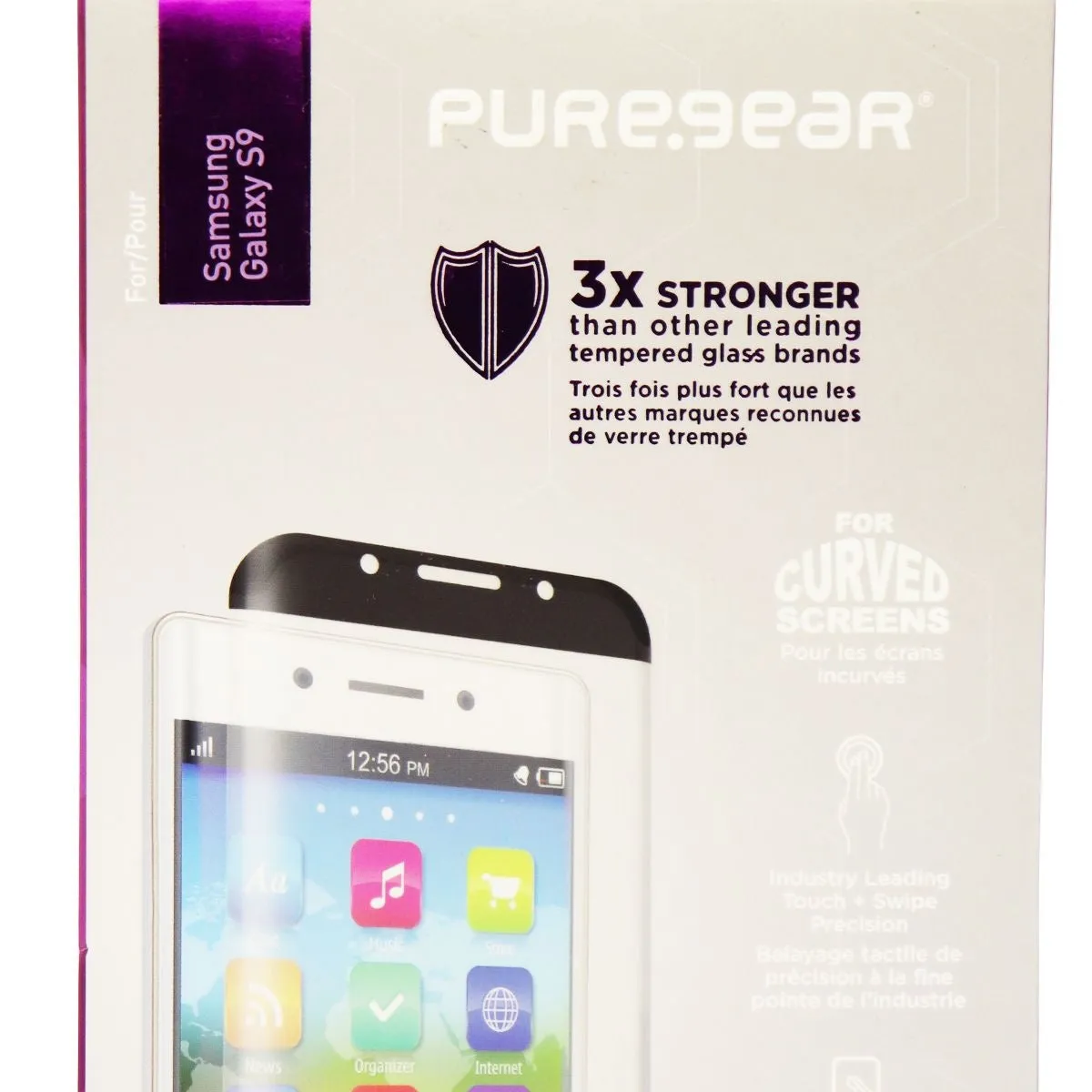 PureGear HD Tempered Glass Screen Protector for Galaxy S9 - Black Edge