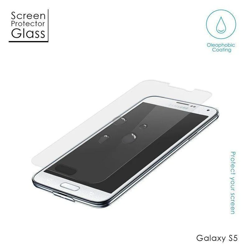 Samsung Galaxy S5 Screen Protector - 2 Pack, Clear Tempered Glass