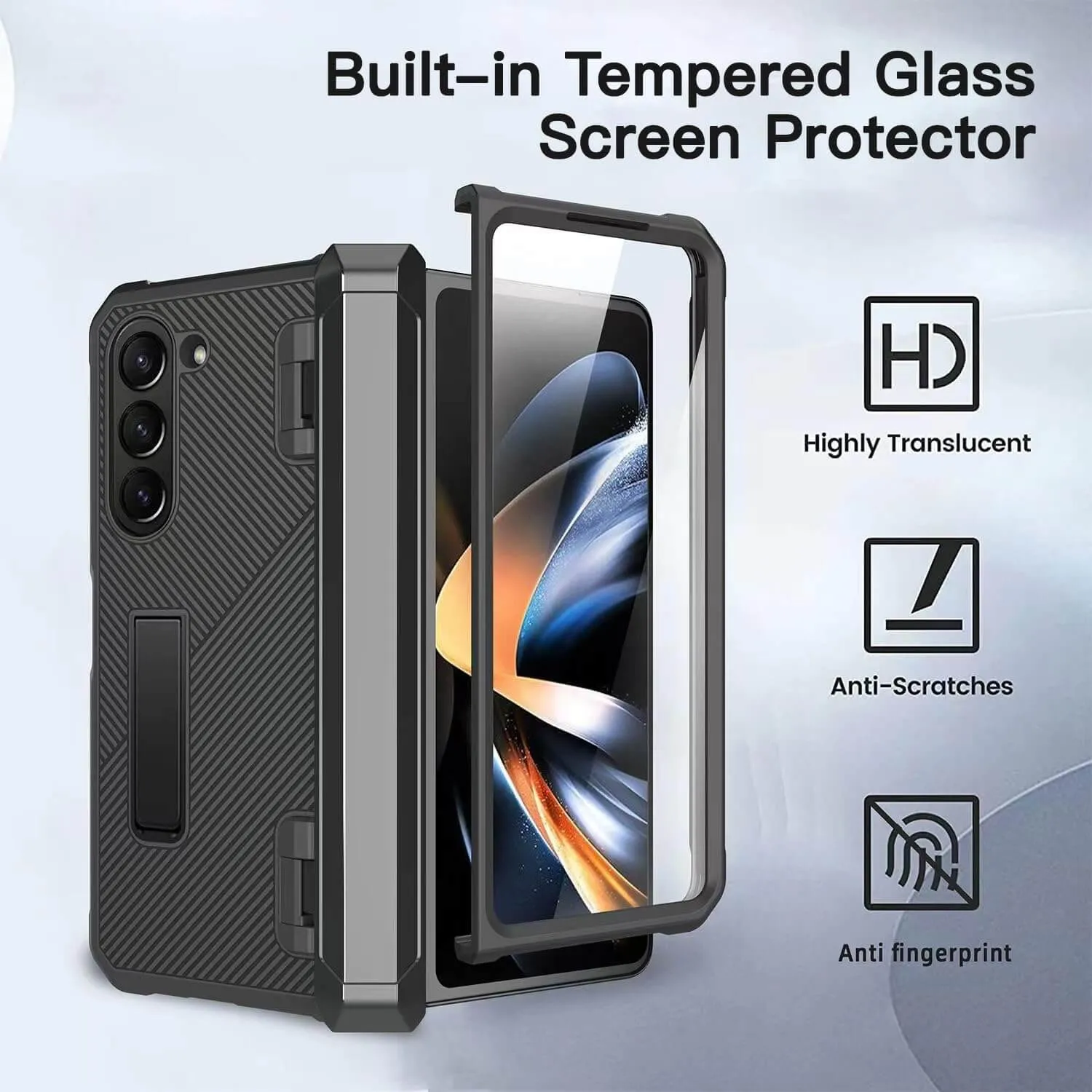 Samsung Galaxy Z Fold5 5G Case Full Body Protection with Screen Protector & Kickstand