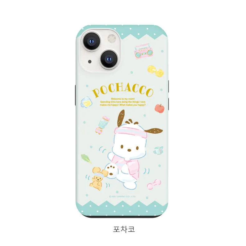 Sanrio Characters Dual Layer TPU PC Shockproof Guard Up Case Cover