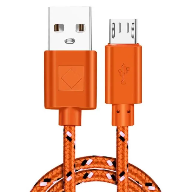 USB Braided Data  Cable For Xiaomi Huawei Samsung HTC LG