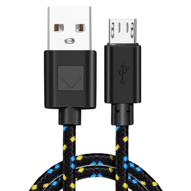 USB Braided Data  Cable For Xiaomi Huawei Samsung HTC LG