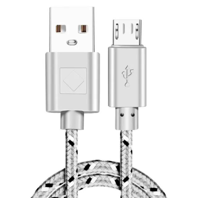 USB Braided Data  Cable For Xiaomi Huawei Samsung HTC LG