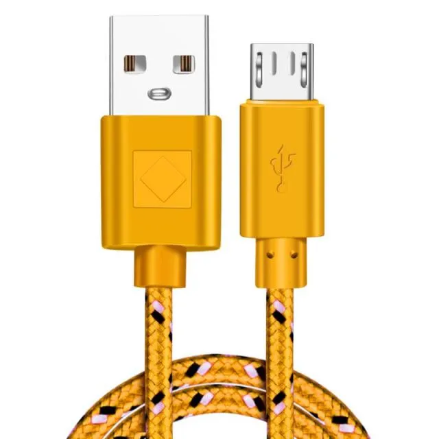 USB Braided Data  Cable For Xiaomi Huawei Samsung HTC LG