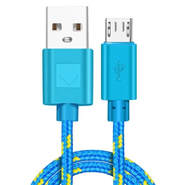 USB Braided Data  Cable For Xiaomi Huawei Samsung HTC LG