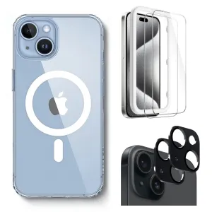 Venture Series Clear Case with Screen and Camera Protector - iPhone 15